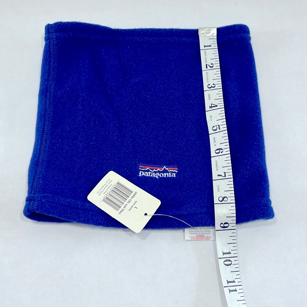 NWT🔥Patagonia Synchilla Fleece NECK GAITER Unisex L Royal Blue Embroidered Logo - Picture 11 of 11